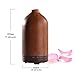 Glamorance Real Wood Essential Oil Diffuser, Ultrasonic Aromatherapy Diffuser with LED Lighting, Adjustable Mist Mode & Waterless Auto Shut Off