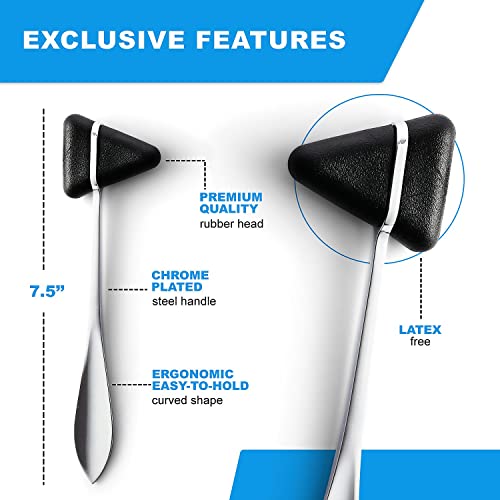 Primacare DH3692 Taylor Neuro Hammer with Stealth Black Head