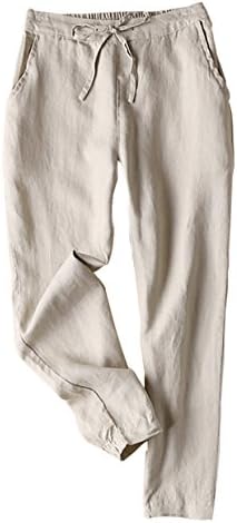 Yimoon Women's Casual Drawstring Linen Pants