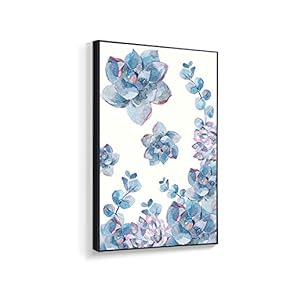 Framed Canvas Home Artwork Decoration Succulent Plant Canvas Wall Art for Living Room, Bedroom - 16x24 inches