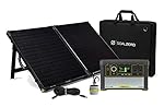 Solar Power Station Kit - 400-Watt Lithium Generator, 100-Watt Suitcase Panel with Case, Free Lamp & 30-Foot Extension