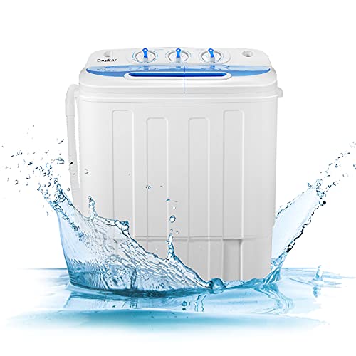 YOLENY 2IN1 Compact Mini Twin Tub Washing Machine, 16.5lbs Capacity w/Wash and Spin Cycle Combo