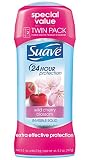 Suave Antiperspirant Deodorant, Wild Cherry Blossom 2.6 oz, Twin Pack