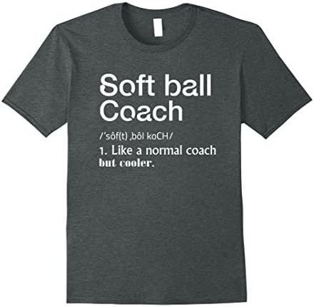 Mens Softball Coach Funny Definition Shirt-Softball Coach Gifts XL Dark Heather