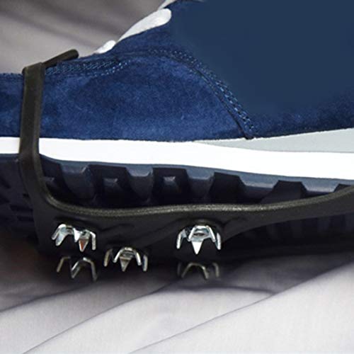 Vige 8-Stud Universal Snow Shoe Spikes Grips Cleats Outdoor Ice Crampon Tool Anti-Slip Shoes Cover for Winter Climbing Camping