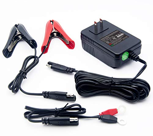 Suuwer Junior Battery Trickle Charger 6V and 12V 800mA Smart Battery Charger Maintainer.