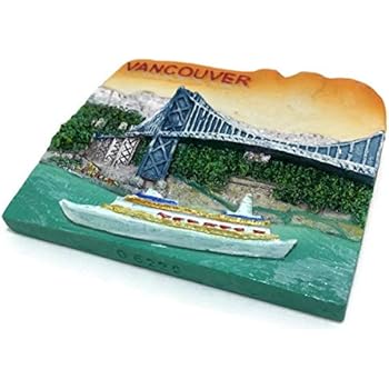 Vancouver Tourism Canada Souvenir Collection 3D Fridge Refrigerator Magnet Hand Made Resin