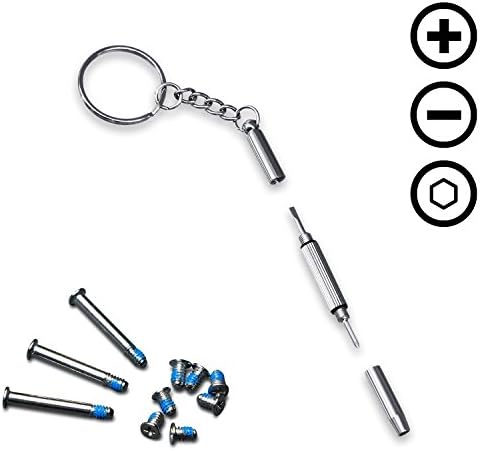 Original Replacement MacBook Pro Unibody 13" 15"17" A1278 A1286 A1297 Repair Kit - 10/Set Screws + Compatible 3-in-1 Screw Driver Combo Kit