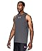Under Armour Men's Charged Cotton Jus Sayin Too Tank, Carbon Heather/Elemental, Large