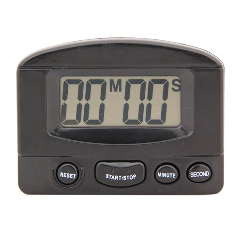 Ebest Large Screen Electronic Digital Timer with Clip, Black or White