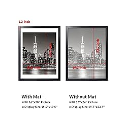 Annecy 18x24 Picture Frame Black（2 Pack）, 18 x