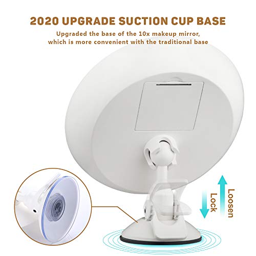 image for BEAUTYMIRROR Updated 2020 Version 10X Magnifying Mirror With Lights,Po