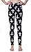 VIV Collection Plus Size Printed Brushed Leggings (White Crosses on Black (S2))