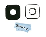 EShine Back Rear Camera Glass Lens Ring Replacement + Adhesive for HTC ONE M9 + Cloth