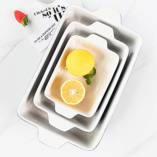 Bakeware Set, Krokori Rectangular Baking Pan Ceramic Glaze Baking Dish