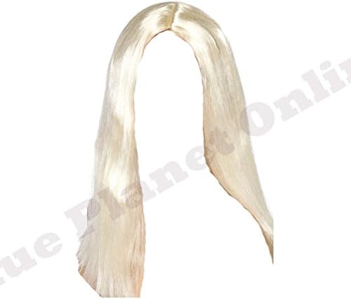 Blue Planet Online Childrens Kids Girls Long Straight Hippy Hippie Wig 1960s 1970s Fancy Dress (Blonde)