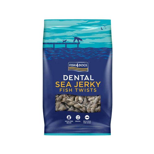 Fish4Dogs Dental Sea Jerky Twists, Fish, 100 g