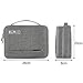 Electronics Organizer, Vivefox Double Layer Travel Cable Organizer Electronic Accessories Storage Bag for Cables, E-Book Kindle, Earphone Flash Hard Drive, 12-inch MacBook, iPad -(Gray)