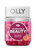 OLLY Undeniable Beauty Gummy Supplements, Grapefruit Glam, 60 Count