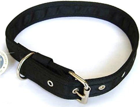 Black Extra Wide Dog Collar for Strong Dogs (26" (66cms))