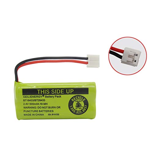 GEILIENERGY BT18433 BT28433 BT184342 BT284342 BT-1011 Battery Compatible for Vtech Cordless Phone CS6209 CS6219 CS6229 DS6151 AT&T CL80100 CL80109 Uniden DCX400 Handset (Pack of 2)