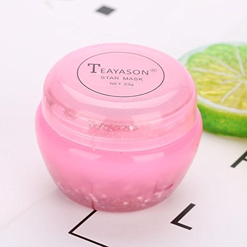 Face Mask, Starry Sky Glow Glitter Sequin Mask Peel off Moisturizing Mask Facial Skin Care(Pink)