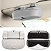 HOLDCY Sunglass Clip Holder for Car Sun Visor,Eye Glasses Storage Box - Automotive Accessories Leather 1Pcs Apply to All Car Models (Red)
