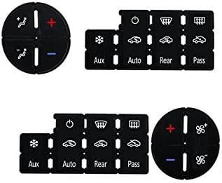 5 Pcs AC Dash Button Repair Kit For GM,Tahoe, Suburban, Avalanche, Silverado, Yukon, Denali, Acadia, Sierra Buick Enclave - Fix Ruined Faded A/C Controls For OEM Genuine General Motors Factory Part