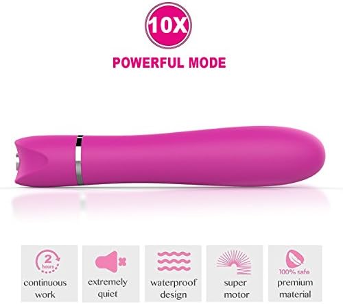10x Multi-Speed V-i-brátor Vibration Love Bullet Wand Back Neck Foot Shoulder and Full Body, (Rose)