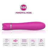 10x Multi-speed Vibration Power Wand Bullet Viberate Toy for Women Back Neck Foot Shoulder and Full Body (Rose)