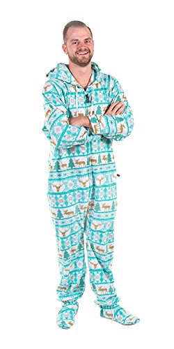 Forever Lazy Footed Adult Onesie - Moose - M