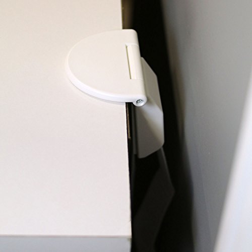 QDOS Zero-Screw Furniture Anti-Tip Kit | 1 Kit - 2 pcs | White - Patented SecureHooks Anchor - Holds up to 200 lbs. in Drywall! - Easy Installation, No Screws, No Tools - Adhesive to Furniture Option!