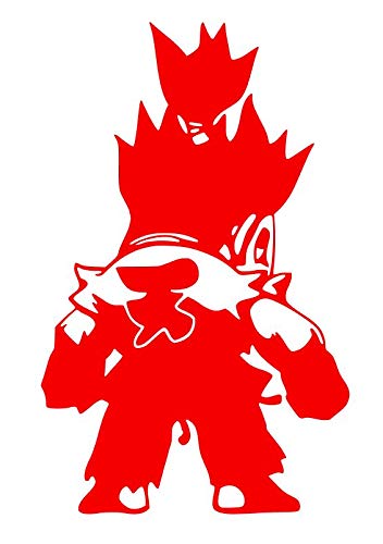 Anime Street Fighter Akuma Car Window Laptop Decal Sticker (6''x4'', Red)