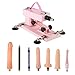 Y-NOT Automatic Sex Machine Sex Toy for Women, Electric Adult Toy for Woman with 7 Dildo Attachments, Vaginal Massage Gun with Adjustable Speed up to 420 Thrusts/Minute for Singles or Couples,Pink
