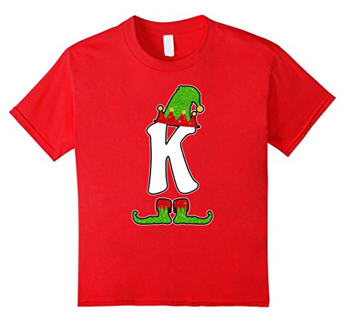 Kids Letter K Wear The Elf Hat Monogram 