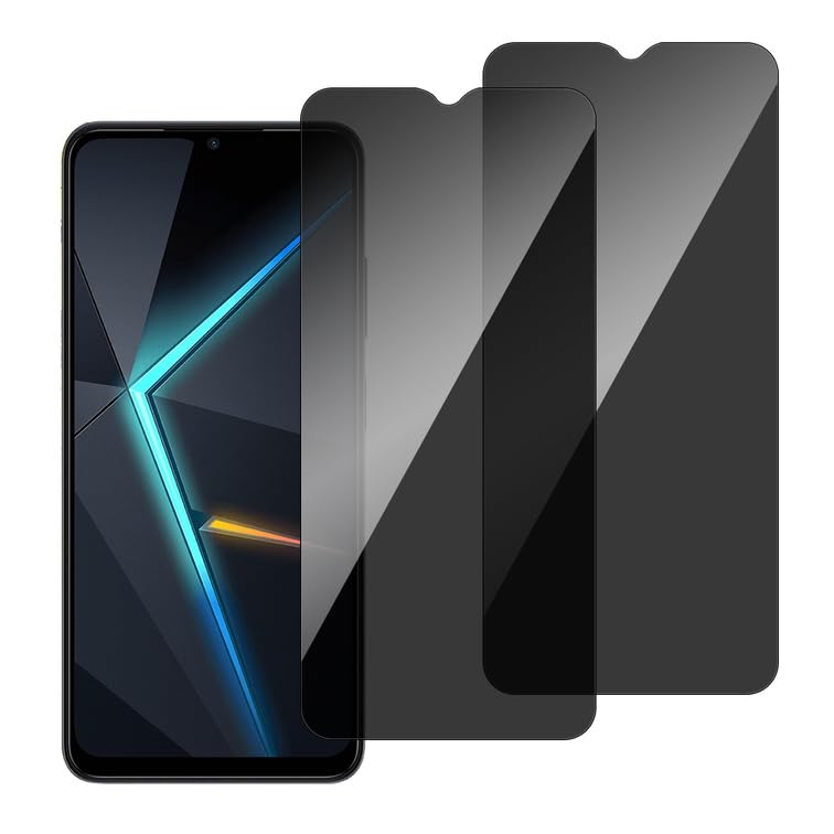 chejuza Privacy Screen Protector for ZTE Nubia Neo 5 g [2 Pieces], 9H Hardness, Full Coverage Anti Spy Tempered Glass, HD Screen Protector
