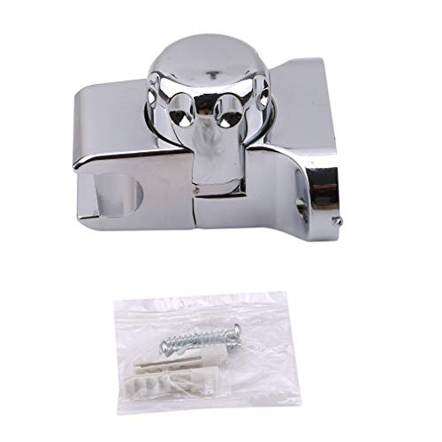 GUAngqi Shower Head Bracket Holder, Adjustable Shower Arm Mount ABS Rotating Bathroom Shower Head Hand Holder Wall Mounted Brackets,Silver
