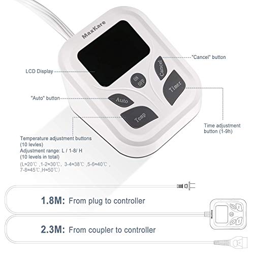 Heated Mattress Pad Underblanket Dual Controller for 2 Users Soft