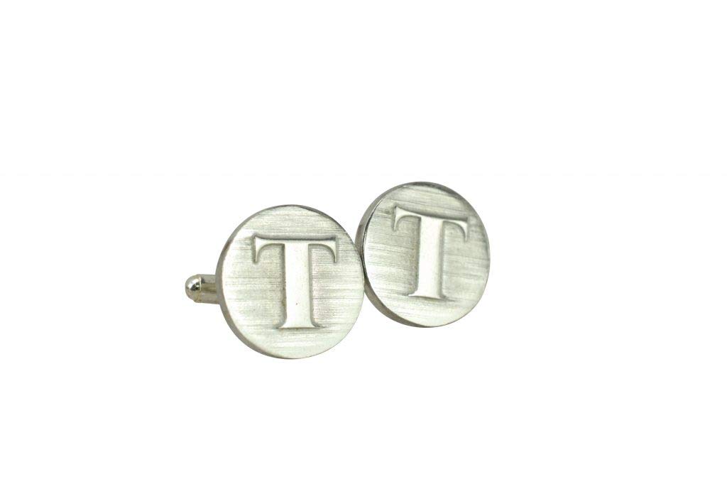 Letter T Cufflinks - Unique UK Made Rustic Design Letter T Cufflinks For Men