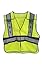 LINE2design High Visibility Front Pocket Safety Vest With Reflective Strips & EMS ANSI Polyester Fabric Yellow with Navy Trim, S-XXL, Average Size is Large