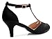 Olivia K Women's Kitten Low Heels T-Strap Pumps - Adorable Vintage Retro Shoes with T Strap - Unique Upper Cut Out Design