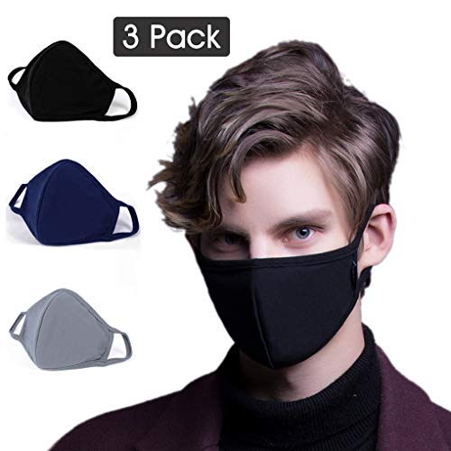 3 Pcs Activated Carbon Anti Dust Face Mouth Mask, WITERY Warm Anti Dust Mask Anti-fog Mask Antibacterial Activated Carbon Earloop Mouth Mask Face Masks for Men Women - Thumbnail 6
