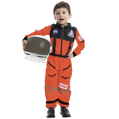 Spooktacular Creations Astronaut Costume with Helmet, Space Suit for Toddler, Kids Astronaut Halloween Costume for Cosplay