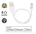 CreatePros MFi Certified Short Lightning to USB Cable Compatible with iPhone, iPad and iPod - 13 Inches (33 Centimeters) - White