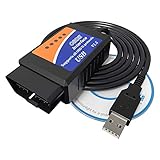 VDIAGTOOL ELM327 OBDII Scanner Code Reader ELM327 USB Interface V1.5 OBD2 OBDII Auto Car Scanner Diagnostic Scan Tool Cable