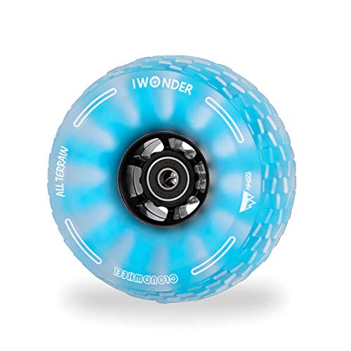 IWONDER Cloud Wheel Electric Skateboard Wheels All Terrain Off Road 120mm 78A Translucent Urethane Patented Damping Foam Core Longboard Wheels