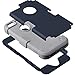 BENTOBEN iPhone SE Case, iPhone 5S Case, iPhone 5 Case, Heavy Duty 3 in 1 Full Body Rugged Shockproof Hybrid Hard PC Soft Rubber Bumper Drop Protective Boys Men Cover for iPhone SE/5S/5,Navy Blue/Gray