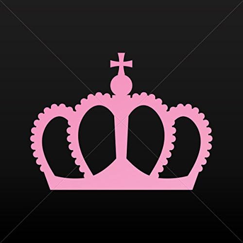 Stickers Decal Royal Crown Chess Queen King Kingdom Romania Pink (5 X 3.75 Inches)