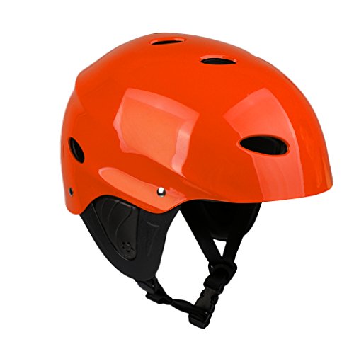 Jili Online Water Sports Safety Helmet Kayak Canoe Boat Surf Hard Cap - Orange - Thumbnail 2