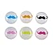 uxcell Colorful Mustache Home Button Stickers 6 in 1 for Cell Phone
